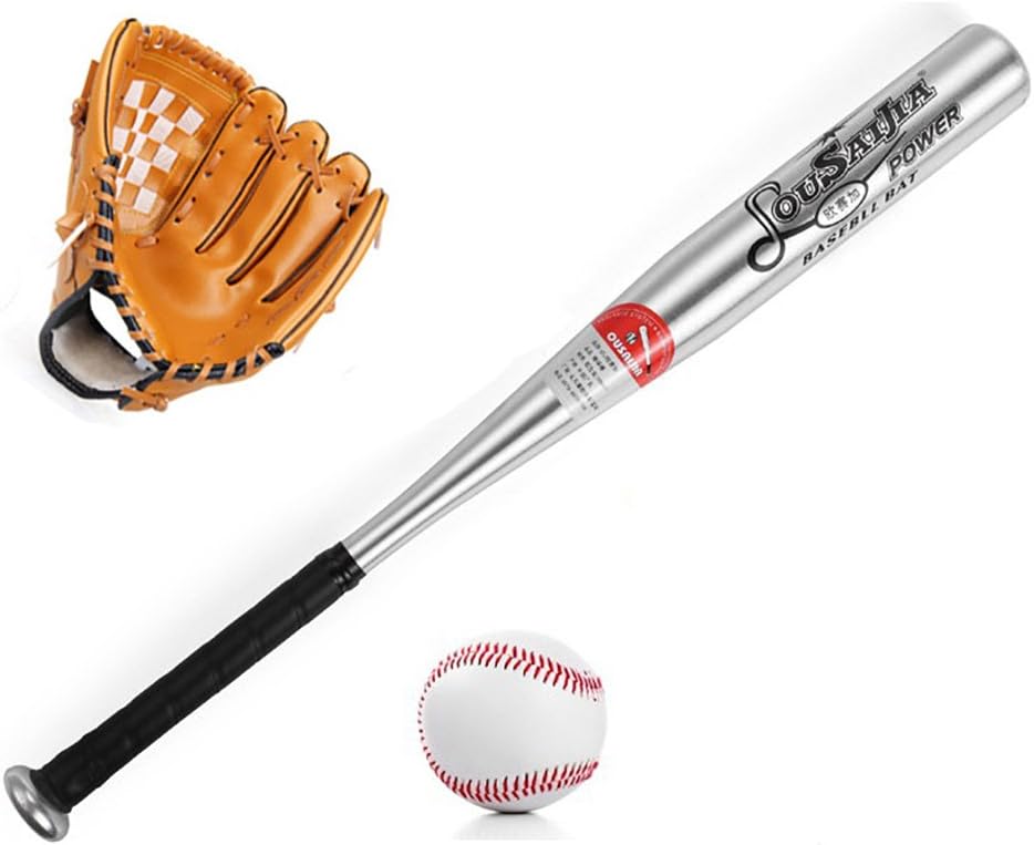 Baseball Equipment Set with Aluminum Alloy Baseball Bat Glove Catcher's Mitt Sets For Kids