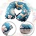Ergonomic Designed Inflatable Travel Neck Pillow-2 Full Mouth Blow -Easy To Carry-Pocket Size Only 0.28 Pounds for Airplanes, Cars, Buses, Trains, Office Napping, Camping, Wheelchairs & Home