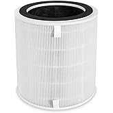 True HEPA Replacement Filter Compatible with LEVOIT LV-H135 Air Purifier, 3-in-1 H13 Grade True HEPA Filtration System, LV-H135-RF, 1-Pack