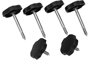 Qiilu 6 PCS (2 Short + 4 Long) Soft Top Window Frame Knob Door Surround Knobs Kits with Pin 55176198 Replacement for Jk 2007‑