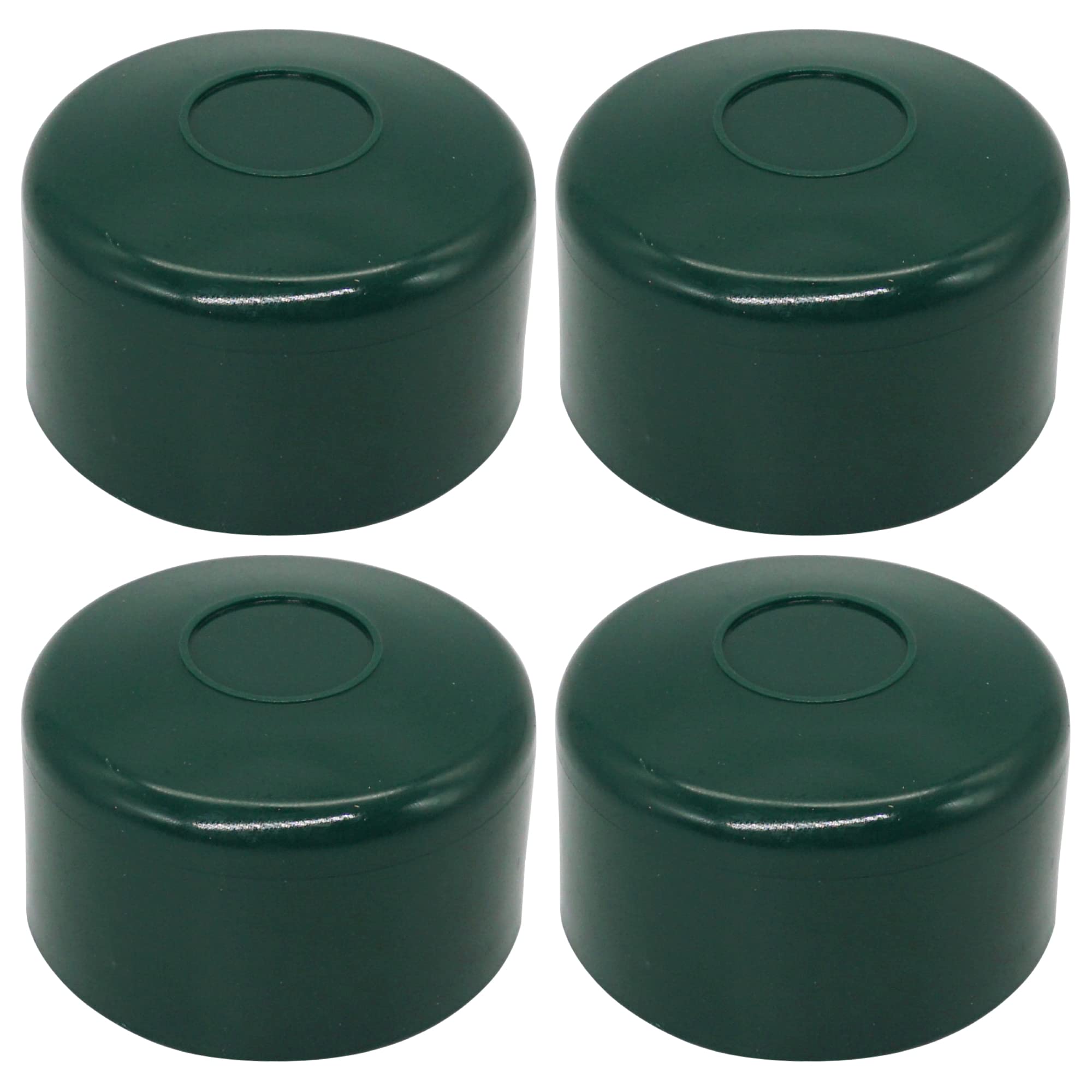 SKIR'CO (4 pcs) Fence Post Caps, Round 51 mm Green Plastic Caps for Round Fence Posts, Fence Post Covers, Moss Green RAL 6005