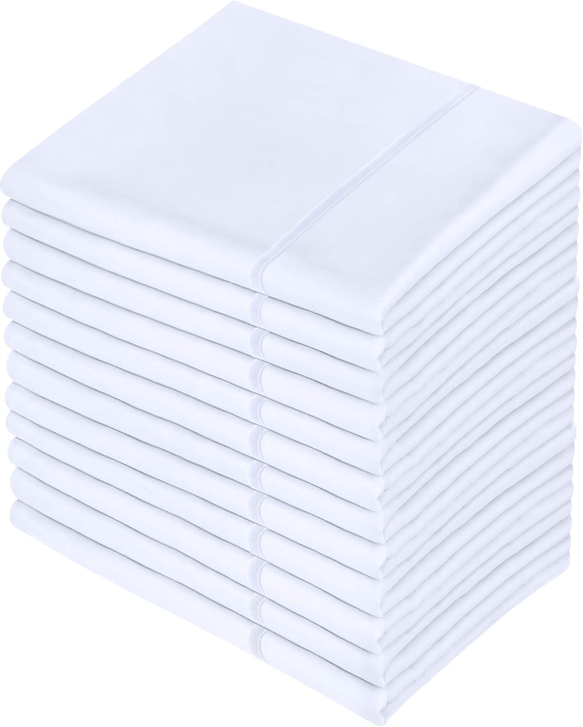 Utopia Bedding Pillowcases - 12 Pack - Bulk Pillowcase Set - Soft Brushed Microfiber Fabric- Wrinkle, Shrinkage and Fade Resistant Pillow Covers (Queen, White): Home & Kitchen