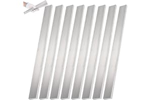 Tlence 8 Pieces Square Aluminum Flat Bar, 1/4" (6mm) x 1" (25 mm) Aluminum Flat Plate, 12" (305mm) Long 6061 General Purpose Plate, Heat Treatable T6 Solid New Mill Stock for Industry