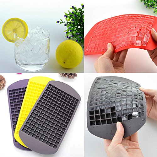 New Safety 160 Ice Cubes Frozen Bar Pudding Silicone Tray Maker Mould^