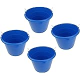 Homz Multipurpose 18 Gallon Plastic Open-Top Storage Round Utility Tub with Rope Handles for Indoor or Outdoor Home Organizat