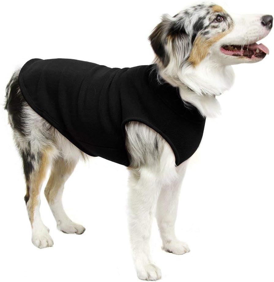 Gooby Stretch Fleece Pull Over Cold Weather Dog Vest, 5X-Large, Black, 5X-Large Length (25") - Image 4