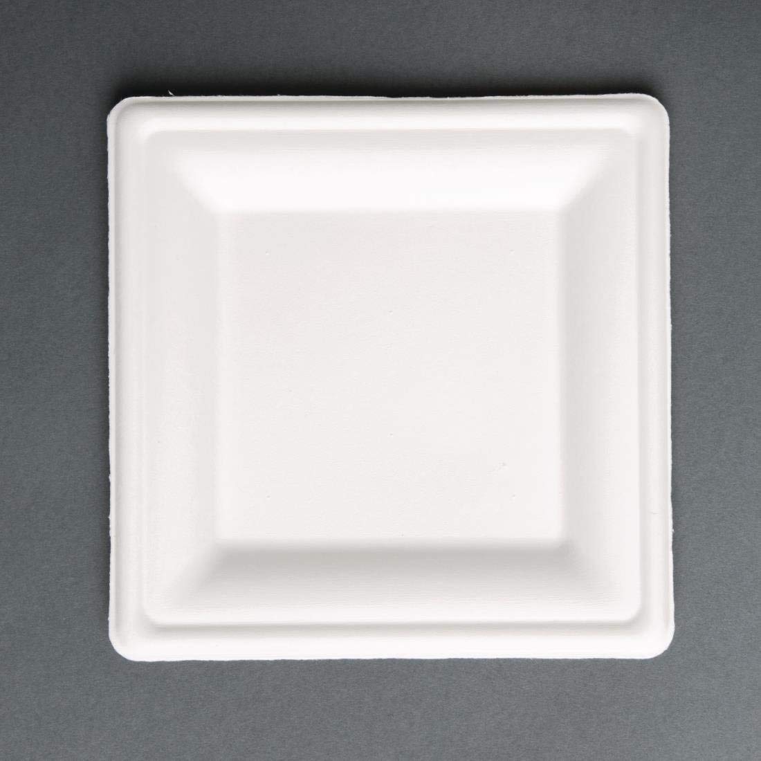 Fiesta Compostable Disposable Square Plates 159mm (50 Pack) - Bagasse Serving Plates Set for Parties, Events, Takeaway FC518