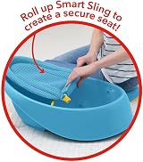 Skip Hop Moby Smart Sling 3-Stage Baby Bath Tub Blue 0m+ 27.5 x 19 x 11.5 view 2