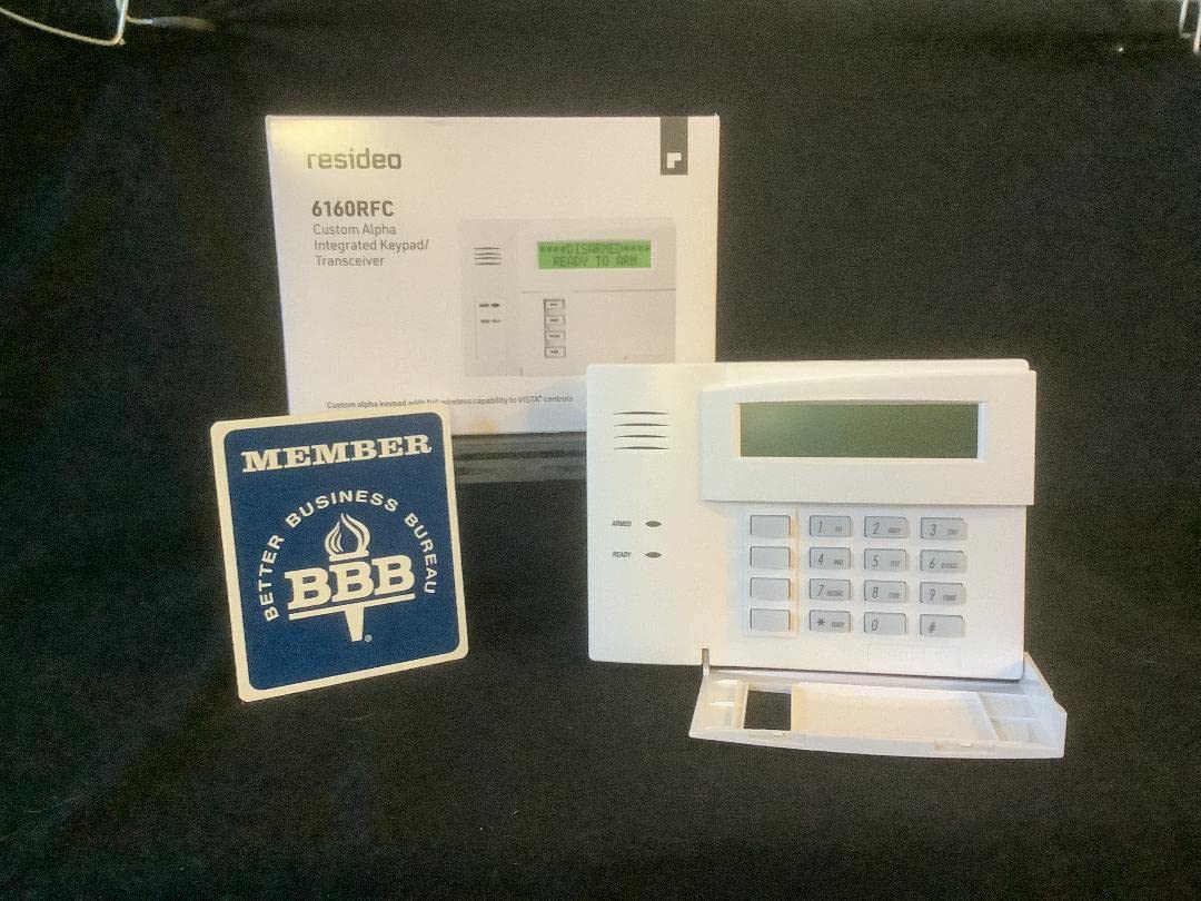 thumbnail image 2 of Honeywell 6160RF Deluxe Custom Alpha Keypad With Integrated Wireless Receiver 2 of 5