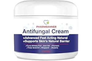 PHARMBANNER Antifungal Cream for Jock Itch: Psoriasis, and Ringworm Treatment - Extra Strength Fast Relief for Itchy Skin, Tinea Cruris, and Athlete's Foot - Soothing Foot & Body Balm for Men & Women 2.1oz