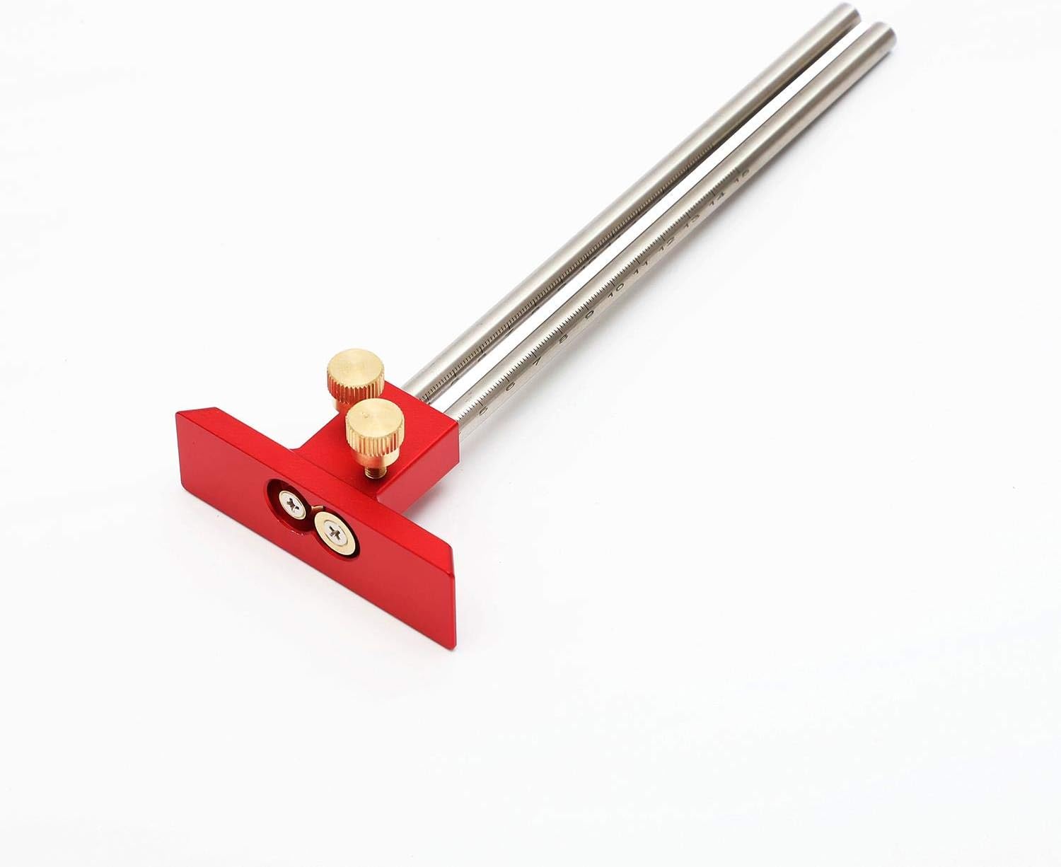 TOPWAY Wood Marking Gauge Mortise Shank Aluminium Body and Stainless Steel Scale Bar (Twin Shank) - Image 5