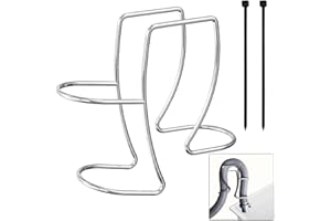 TOSICAM Adjustable Washing Machine Drain Hose Holder Hook, 304 Stainless Steel, Universal Utility Sink Hose Clamp, Laundry Tub Hose Guide Clip Fits All Drain Hose, Keeps Hose End Stayed in Drainage Area