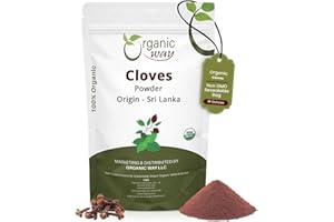 Organic Way Premium Cloves Powder (Syzygium aromaticum) - Aromatic Spice | Organic & Kosher Certified | Raw, Vegan, Non GMO & Gluten Free | USDA Certified | Origin - Sri Lanka (1 Pound (Pack of 1))