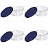 Pyrex Storage 4-Cup Round Dish with Dark Blue Plastic Cover, Clear (Case of 4 Containers)