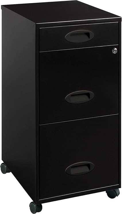 Amazon Com Lorell Soho Mobile Cabinet Black Office Products