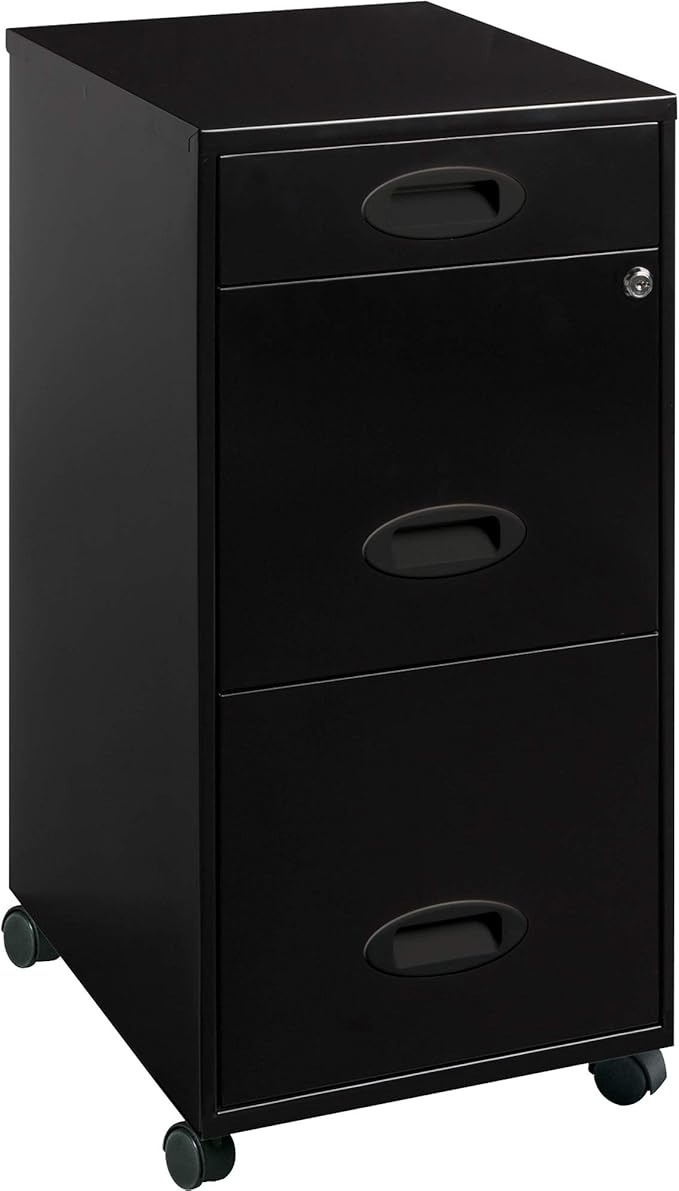Amazon Com Lorell Soho Mobile Cabinet Black Office Products