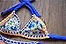 Sherry007 Sexy Handmade Crochet Bikini Swimsuit Brazilian Swimwear Bathing Suit (Medium, N Blue)