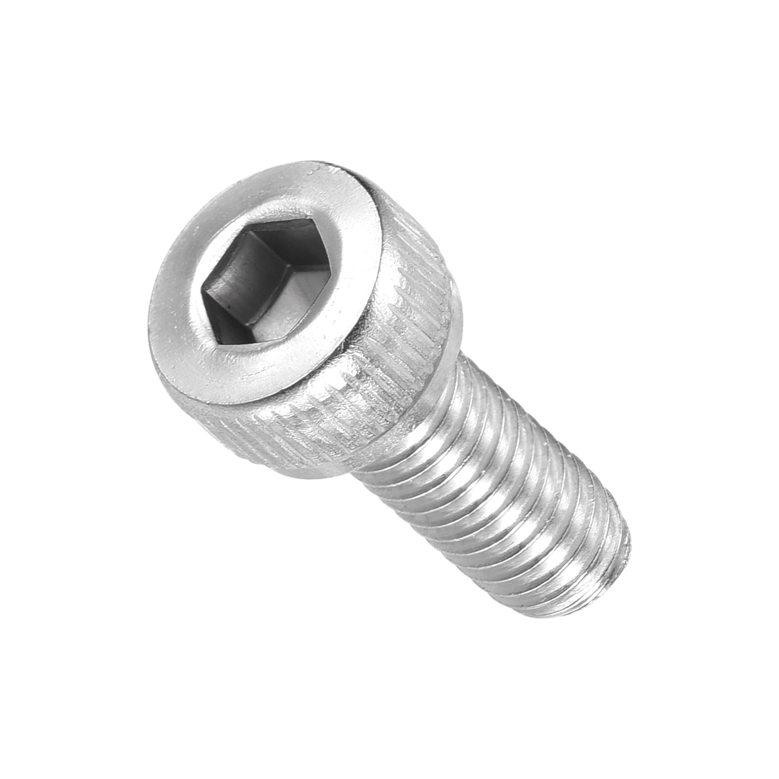 METALLIXITY Socket Head Cap Screw(M4-0.7x10mm)100Pcs, 304 Stainless Steel Allen Socket Drive Metric - Machine Internal Hex Screw UNC Coarse Thread, Silver Tone