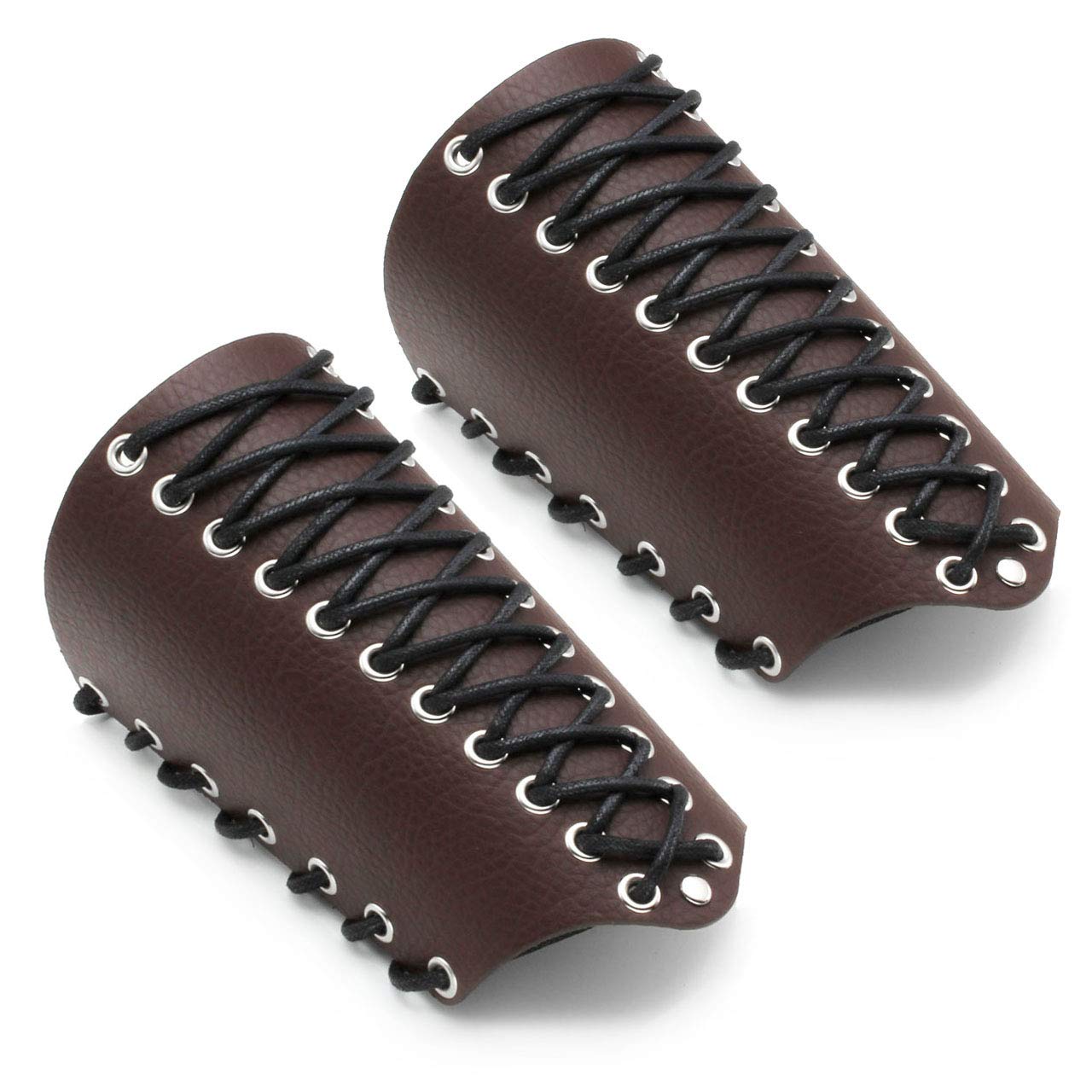 Manfnee leather Armour steampunk Arm Gauntlets for Men Women Medieval Bracers Viking Wrist Guard