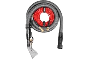 [RIPCLEAN] ORIGINALBetterextractor Hose Kit Extractor Universal Attachment for Shop Vacuum | Use for Carpet, Rugs, Cars, Upholstery, Stairs, Mattresses | Stainless Steel Hand Tool (50FT Waterline)