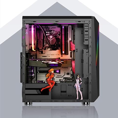 Cajas de computadora Unidad central Caja de la computadora caja de la PC Gaming Torres Cristal computadora de escritorio completa del lado del chasis transparente ( Color : Black , Size : One size )