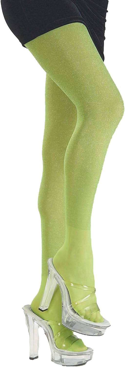 Rubie's Lime Green Glitter Tights Costume Accessory Adult Std. (Single Pack) 6825: Toys & Games