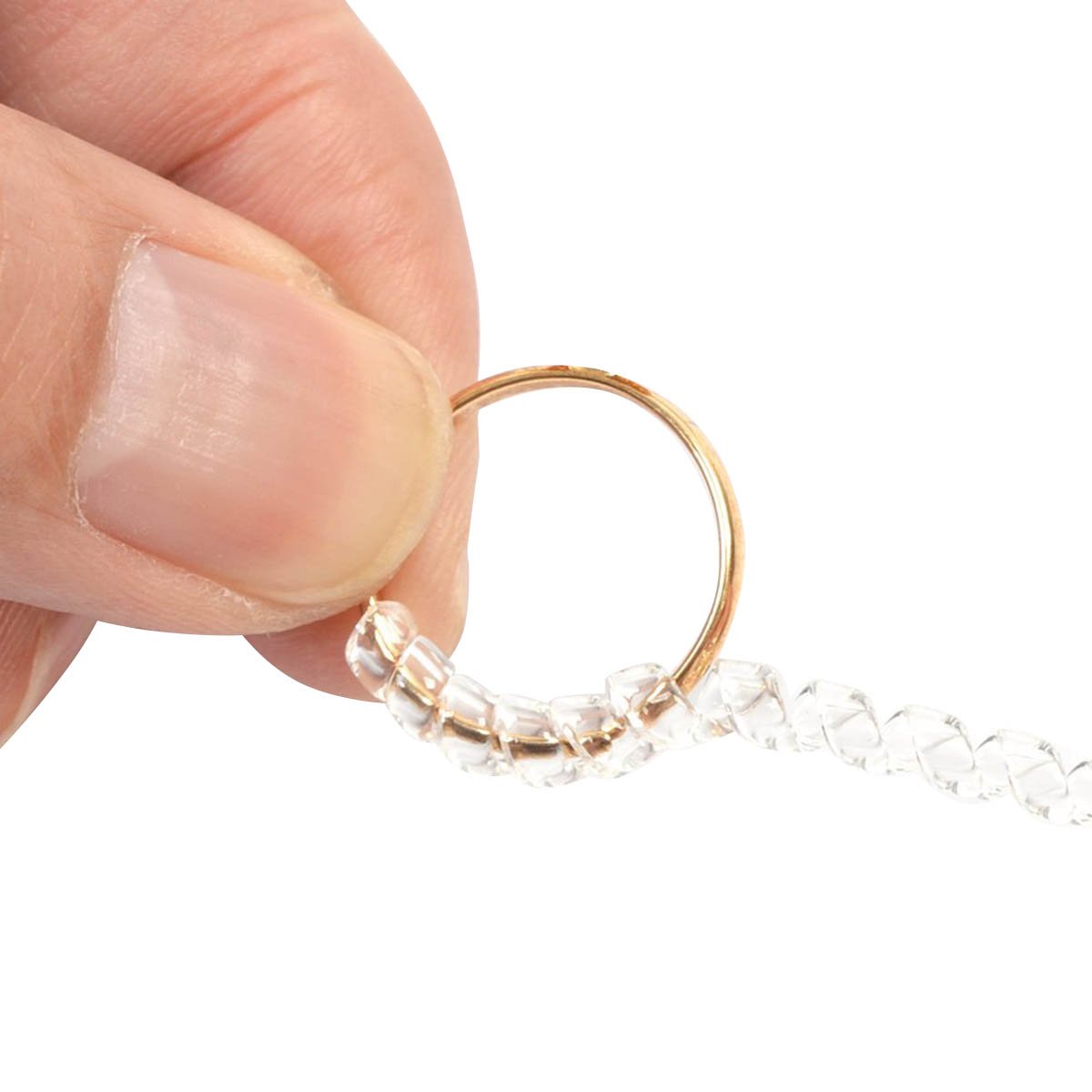 Ring Size Adjuster for Loose Rings with Jewelry Polishing Cloth Set of 30 Transparent Ring Gaurd Ring Spacer