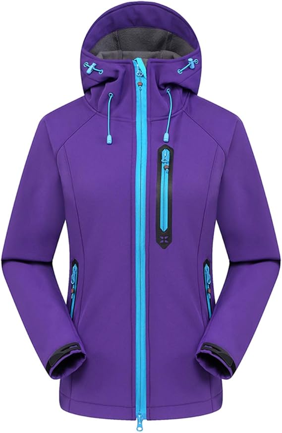 Amazon Co Jp Facecozy ジャケット レディース 裏起毛 吸湿速乾 発熱保温 Uvカット フード付き パーカー 防風 防寒 コート アウトドア ウエア 上着 多機能 女性用 春秋冬 防水玉 アウトドア 登山 釣り バイク ゴルフ 服 ファッション小物