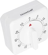 KitchenCraft Wind Up Kitchen Timer 6 Minutes White view 3