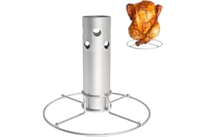 DELSbbq Turkey Fryer Flavor Infuser Stand for Char-Broil Big Easy Oil-Less, Stainless Steel Turkey Chicken Fryer for Deep Fry Pot/Grill BBQ, Beer Can Chicken Holder for Charbroil 4897766R06