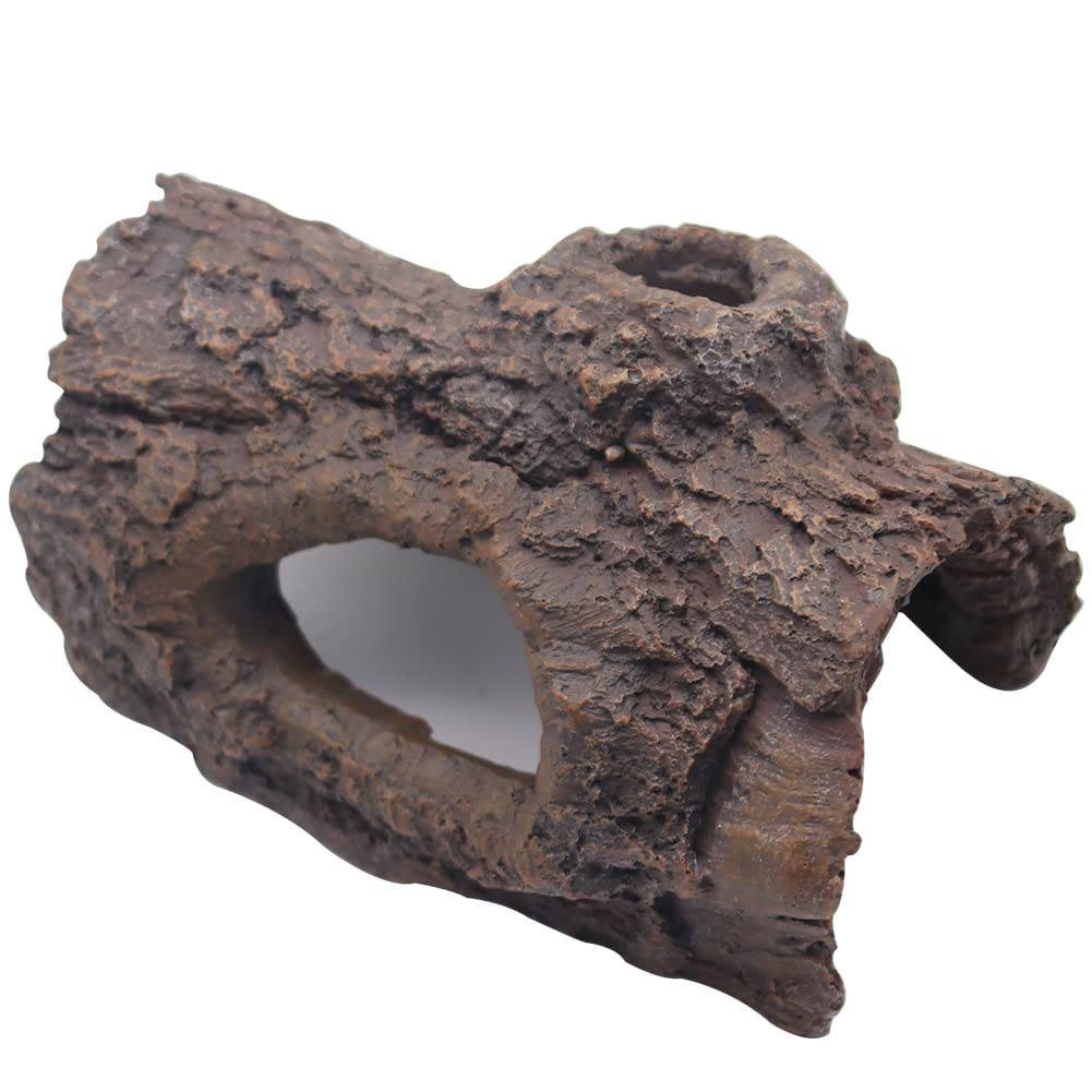 Reptile Hideout, Reptile Cave Rock Hide Cave Simulation Resin Escaping Hidden Habitat Decoration for Bearded Dragon Lizards Gecko Spiders Fish Tank