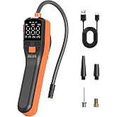 BEVA CAP02 Tire Inflator Portable Air Compressor, Fast Inflation Bike Pump with Digital Pressure Gauge and LED Light, 150PSI Portable Air Pump for Car Tires, Motorcycle, Bike, Ball