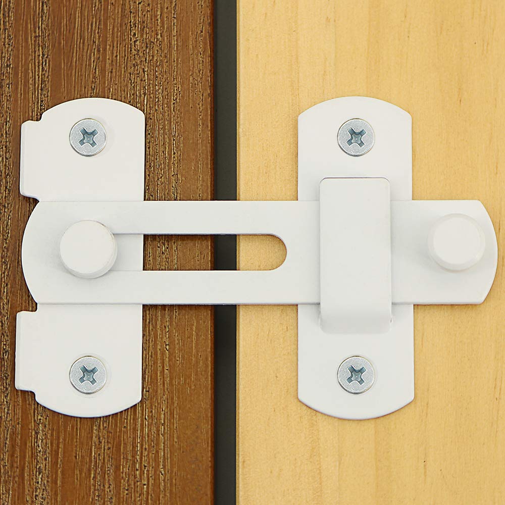 Photo 1 of Alise Flip Latch Gate Latch,4 inch Stainless Steel Barn Door Lock,Anti-Theft Lock,Safety Door Lock for Wooden Fence,White Finish MS9001W