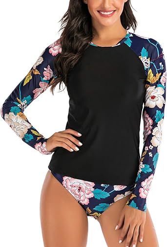 women's two piece rash guard set