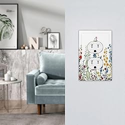 Decorative Outlet Covers Colorful Wildflowers