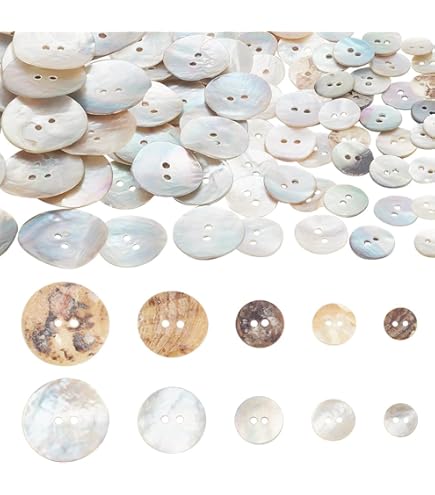 Bouton De Costume En Nacre "Veston", Col. Naturel - La Mercerie Parisienne