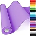 Purple Wrapping Paper, 15"x900" (80 1/4FT) Mother's Day Art Craft Construction Bulletin Board Decorative Paper Roll for Birthday Mardi Gras Anniversary Wedding Bouquet Flower Gift Wrap Floral Supplies