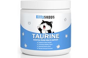 GOOVIP Kittysupps Taurine Supplement for Cats, Kitty Supps Taurine - PureTaurine, Immune Support, Boost Energy & Vitality, Skin & Coat Health, Mix in Food, Water-Soluble,with Dosing Spoon, 200g