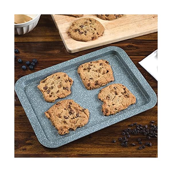 Salter BW02775G Baking Tray, Non-Stick Carbon Steel Oven Sheet, Flat Cooking Pan For Cookies, Roasting, Vegetables, Oven…