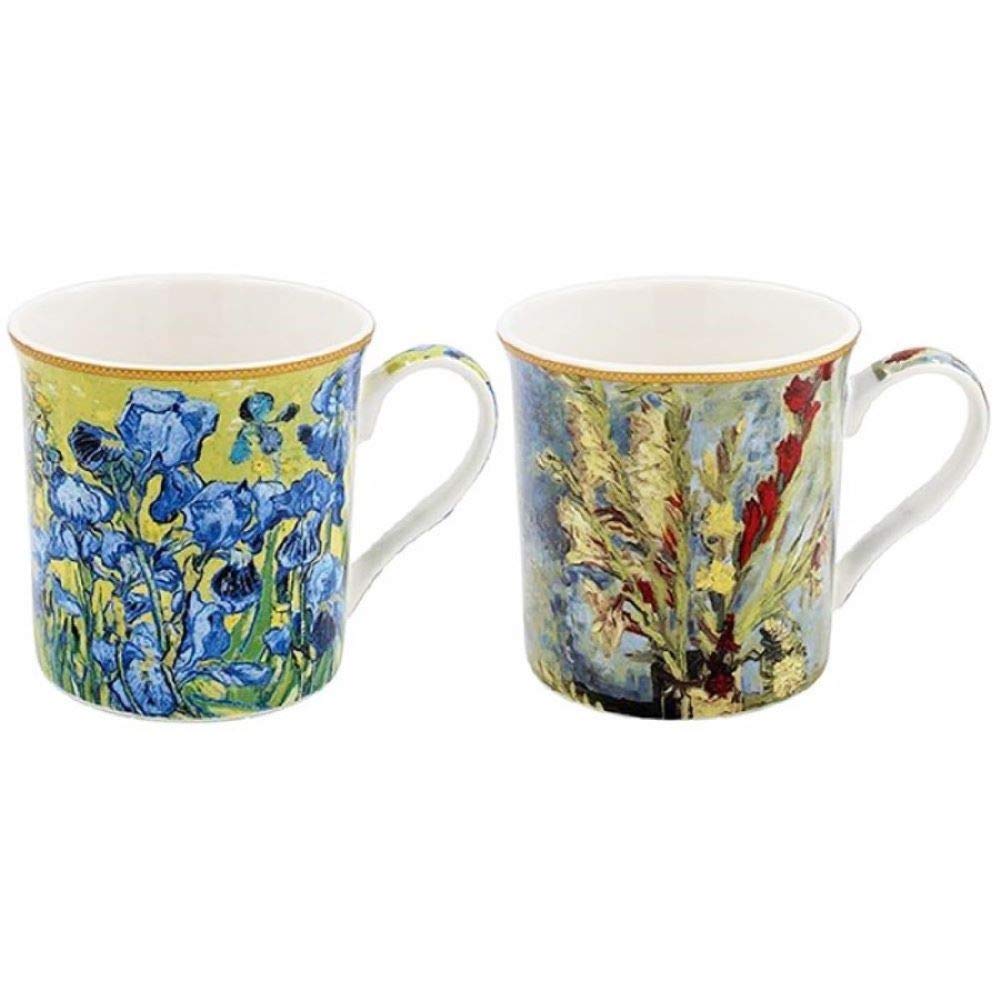 The Leonardo Collection LP94363A Van Gogh Mugs Set of 2, Fine China, 9 Fluid_Ounces, Multicoloured