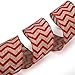 SANNO Wired Burlap Christmas Ribbon, Holiday Red Party Ribbon Decorations, Assorted Rustic Patterns Classic Fabric Ribbons Crafters Ornaments 36 Yards (2.5
