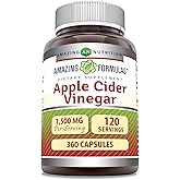 Amazing Formulas Apple Cider Vinegar 1500 mg Per Serving Supplement | Capsules | Non-GMO | Gluten Free | Made in USA (360 Count)