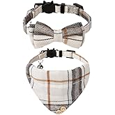 Faleela Breakaway Cat Collar with Bells - 2 Pack Cat Collar with Bells, Cat Collars with Bandana, Accessories for Pet Collars