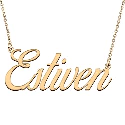 HUAN XUN Customized Custom Simple Any Name Necklace