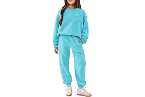 Arshiner Girls Clothes 2 Piece Fashion Fall Outfits Oversize Pullover Sweatshirt and Sweatpant Sweatsuit Sets with Pockets