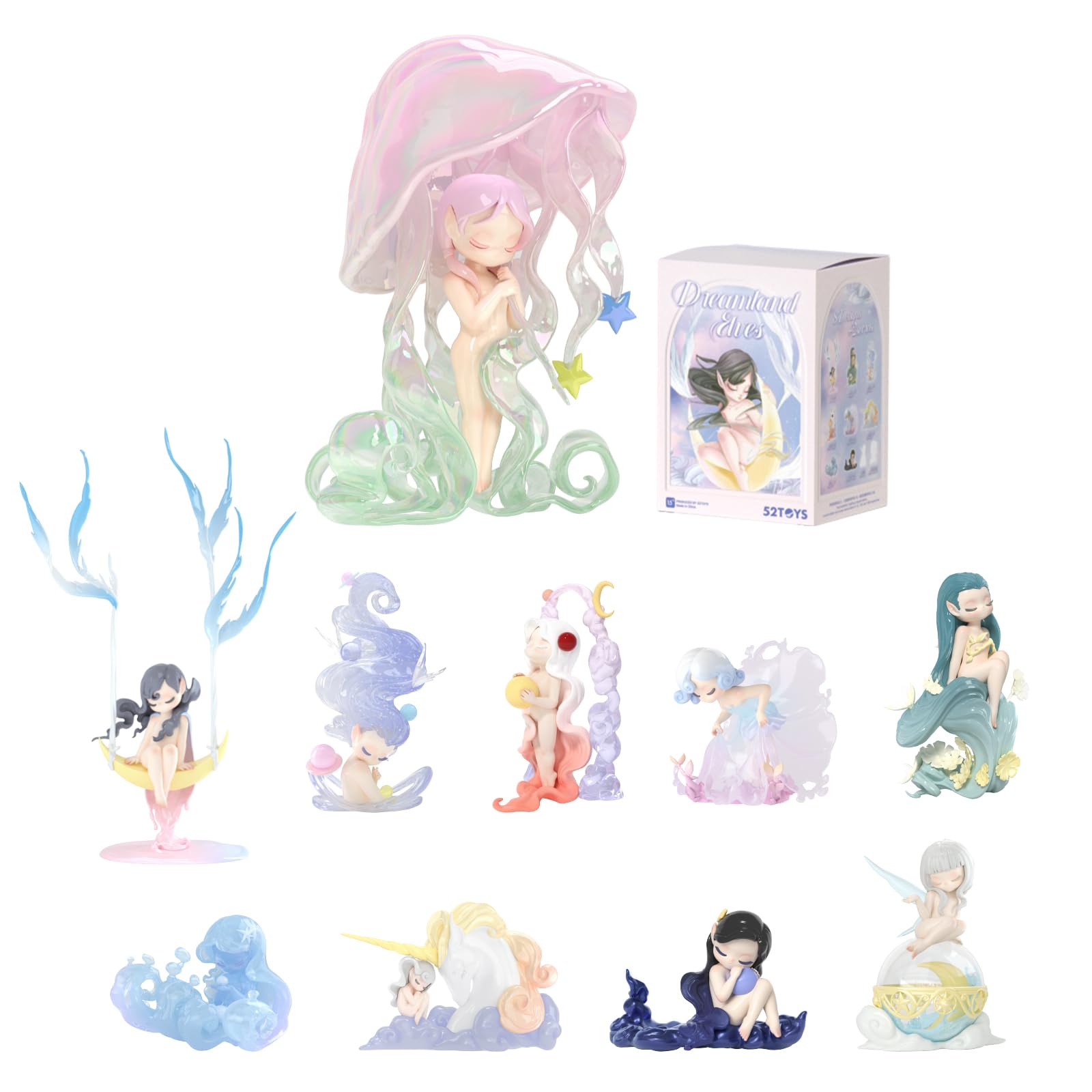Photo 1 of 52TOYS Candybox Sleep Dreamland Elves 1PC, Collectible Toy Kawaii Creative Gift Room Decor Desktop Decoration 3.3 Inch, Gift for Birthday Party