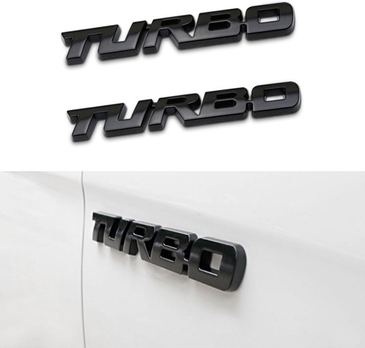 Amazon ダッジメルセデスベンツクライスラージープbmw トヨタ ホンダ 日産起亜ヒュンダイシボレーフォード 用 Tk Klz 2個 3d金属ターボプレミアムカーサイドフェンダー リアトランクエンブレムバッジステッカー エンブレム 車 バイク