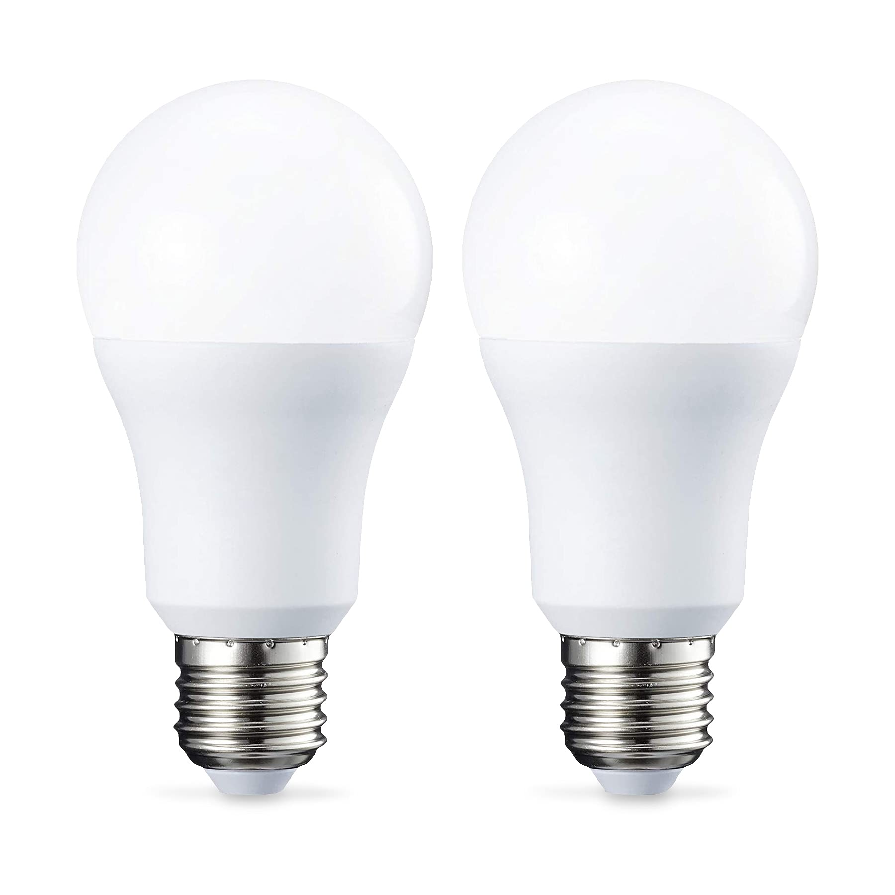 Amazon Basics LED E27 Edison Screw Bulb, 10W (Equivalent to 75W), Cool White, Non Dimmable - Pack of 2