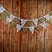 INFEI Flower White Lace & Burlap Fabric Flags Bunting Banner Garlands for Wedding, Birthday Party, Outdoor & Home Decoration