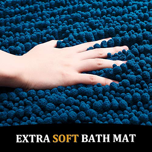 Color&Geometry Original Luxury Chenille Bath Rug Mat, 24x16 Shaggy Rugs